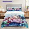 Fantasy Anime Collage Art Bedding (1 * duvet cover + 2 * pillowcase, without core) 2D Flat Duvet cover and pillowcase Bedding set Soft and comfortable