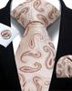 Mens Tie Paisley Jacquard Woven 8Cm Formal Business Wedding Necktie Pocket Square Set Suit Cravat High Quality Handmade Gravata
