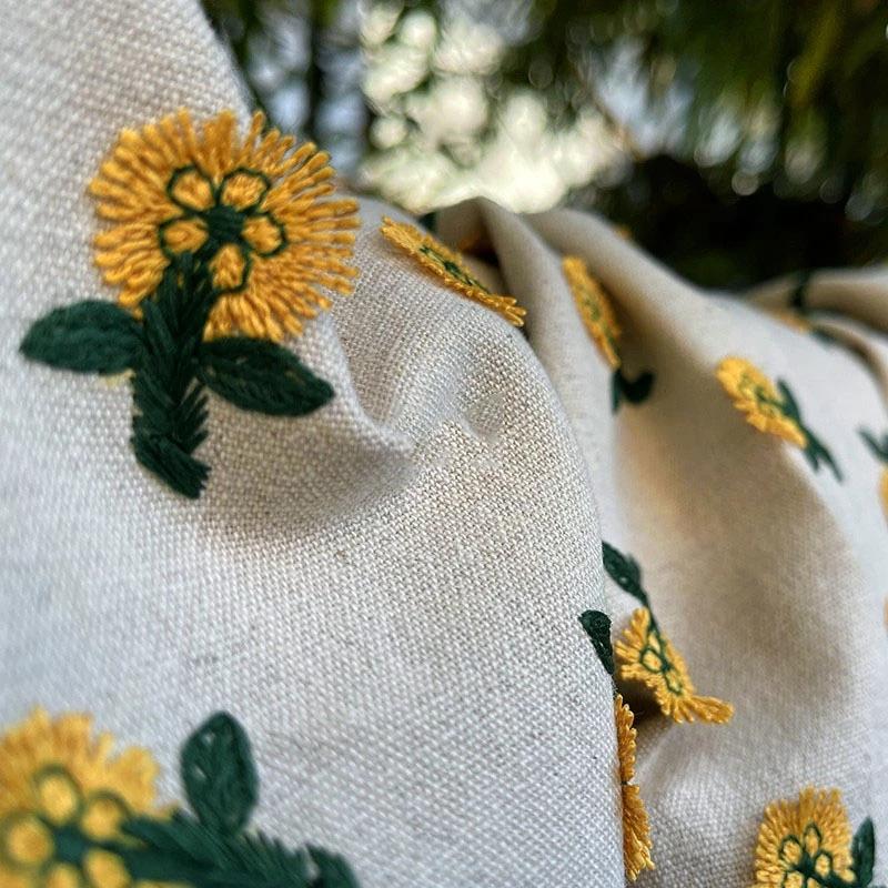 50x125cm Chic Art Broderie Margarete In Material In Bumbac In 3D Material Jacquard Margarete Pentru Rochie DIY Articole de Îmbrăcăminte Geantă Material pentru Pernă