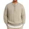 Men's Fashionable Cable Knit Neck Sweater Long Sleeve Casual Winter Pullover