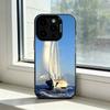 Sailing Ship B-Boat Phone Case For iPhone 17,16,15,14,13,12,11 Plus,Pro Max,XS,Colorful Silver Phone case Funda Cover