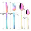 4Pcs Mirror Black Cutlery Set Stainless Steel Flatware Western Knife Fork Spoon Silver Cutlery Kitchen Tableware Set Supplies
