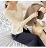2026 Autumn/Winter Women's Stylish V-Neck Long-Sleeve Button-Up Sweater for Layering