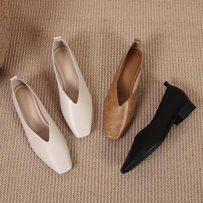 Zapatillas Mujer Women Pumps Ladies Thick High Heels Female Sexy Office Square Toe Dress Work Pump Cute Shoes Ladies Footwear