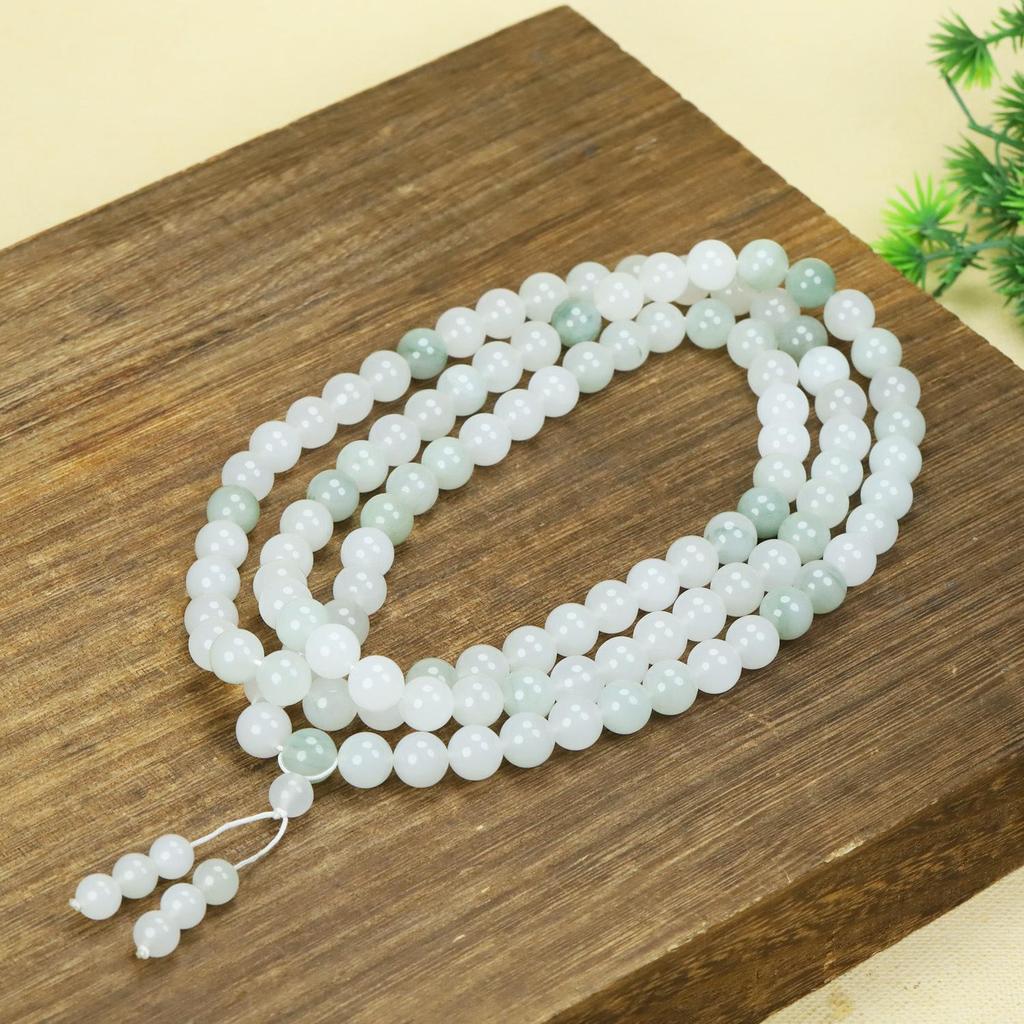 Tianshan Jade Green Multi-Size 108-Bead Buddhist Bracelet