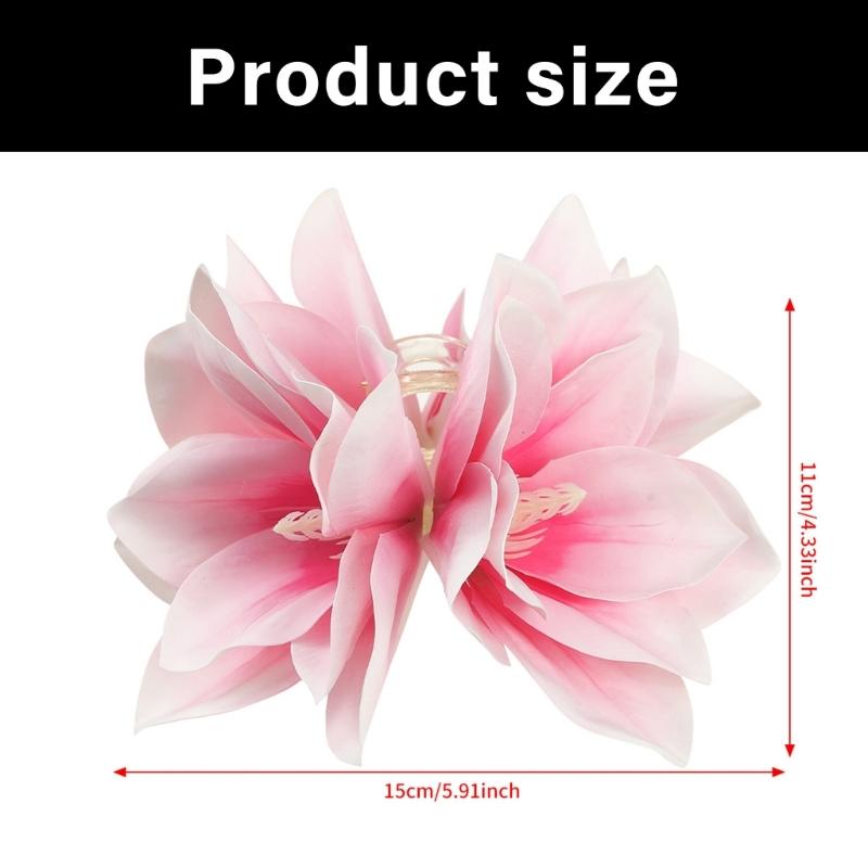 Bright Yellow Floral Hair Hairpin Light Polymer Barrettes for Women Beach Vacation Type Spring Accessories