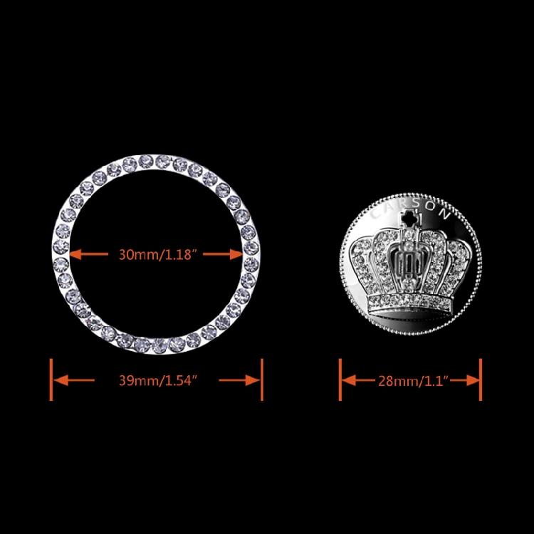 Car One Click Start Button Decoration Ring Diamond Crystal Ignition Ring Sticker
