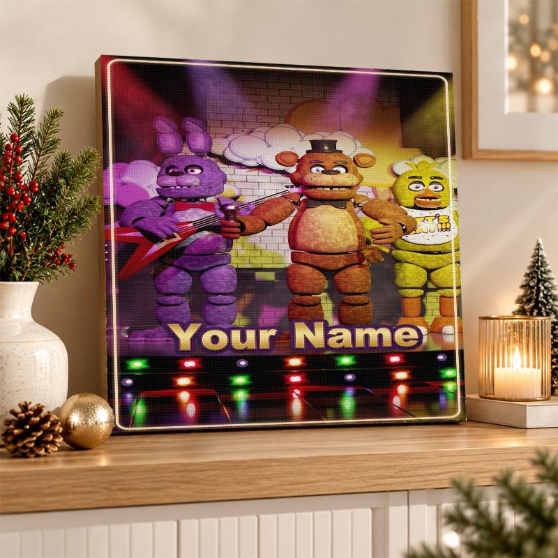 Kit Pittura Diamante 5D Nome Personalizzato Five Nights at Freddy’s Decorazione Artistica Diamante Full Drill Fai da Te