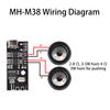 MH-MX38 Wireless BT Audio Module BT Receiver Board Mini Amplifier Audio Stereo Amplifier Module 5W+5W for Wireless Speaker DIY 6