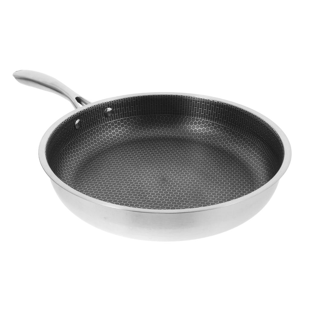 Non Stick Stainless Steel Honeycomb Frying Pan Kitchen Cookware Kitchen Cookware for Outdoor Cooking 28cm