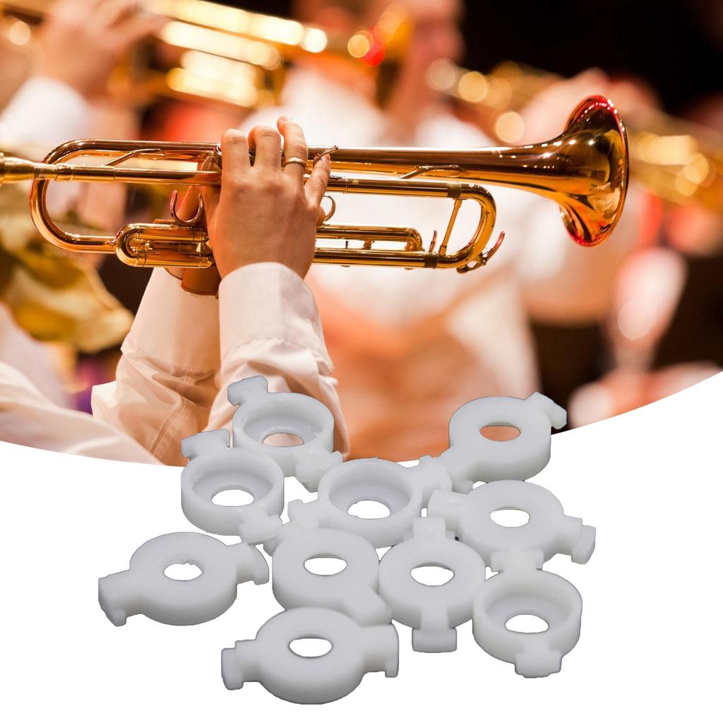 Pakke med 100 Plast Trompetventilføringer Sett Trompetventilfjærføringer Reservedeler For Blåseinstrumentreparasjon