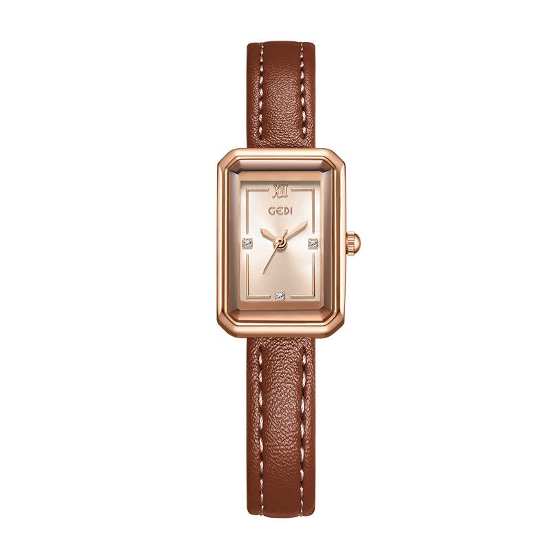 Small And Exquisite Student Watch, Niche High-End Small Sugar Cube Women'S Watch, High-Value Quartz Watch