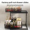 Cabinet Sink Rack Multi-functional Kitchen Storage Rack Pull-out Double-layer Storage Rack for Flavor