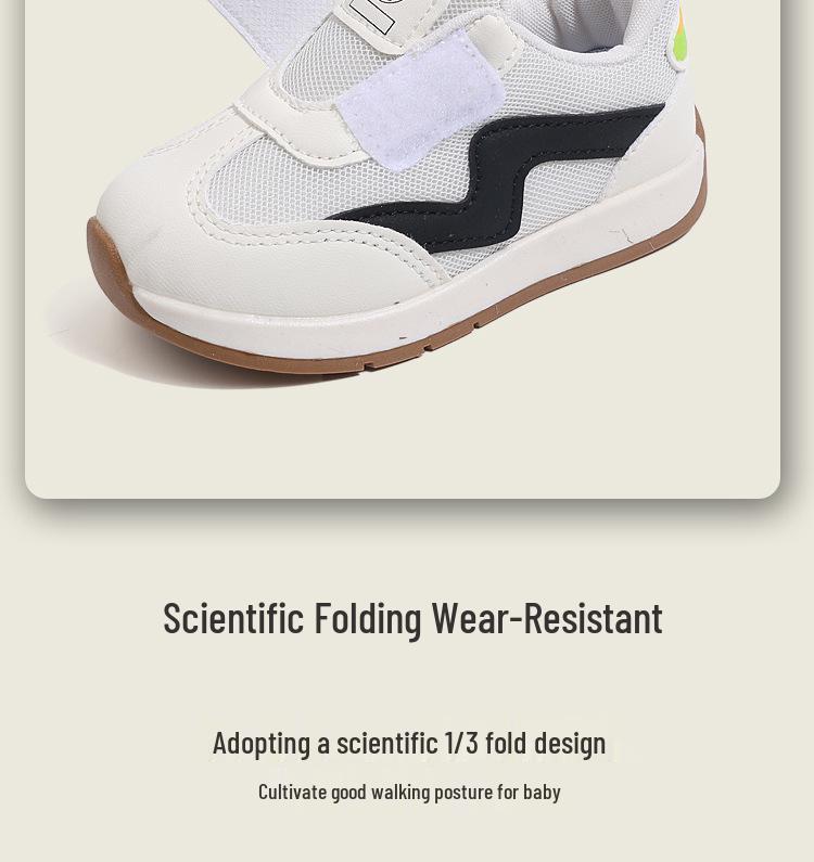Baby Walking Shoes with Magic Tape, Soft Sole, Breathable Mesh for Spring and Autumn, Non-Slip Unisex Sneakers for Toddlers