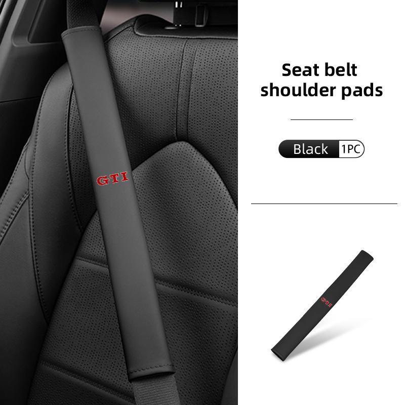 For Volkswagen VW Soft Leather Long Seat Belt Shoulder Pad Universal Comfort Fit Jetta Golf4 5 6 Beetle CC B5 B6 B7 EOS GTI MK2 zk8