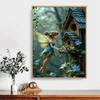 Diamond Mosaic Colorful Diamond Painting Tinker Bell and The Bird's Nest Full Round Embroidery Cartoon Creative Hobbies Wall Decor