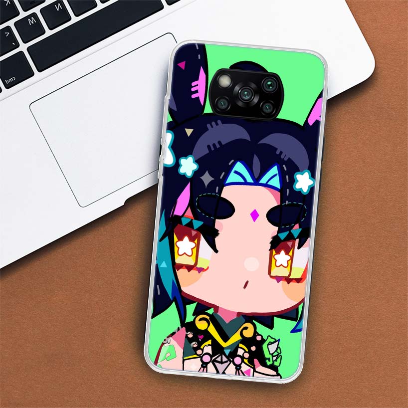 Genshin Impact Cute Phone Case For Xiaomi Poco F7 Ultra X7 X6 Pro X5 Redmi 15 15C 13 13C 12 12C 10 10A 10C 9 9A 9C 9T Shell Poco