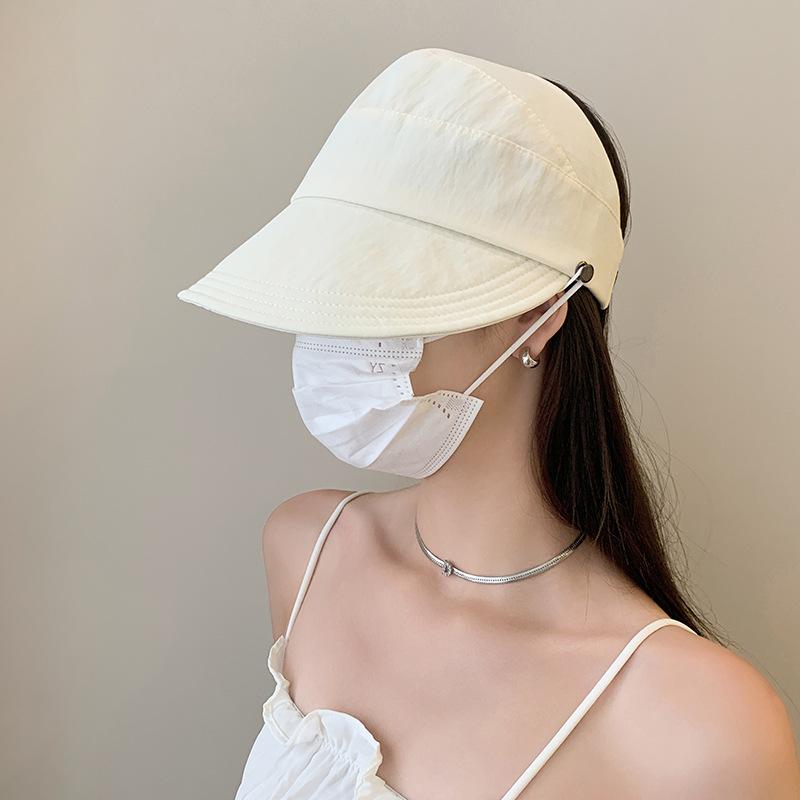 Hat Women'S Spring Summer Uv Protection Sun Hat Big Brim Face Cover Quick Drying Peaked Hat Cycling Sun Protection Sun Hat