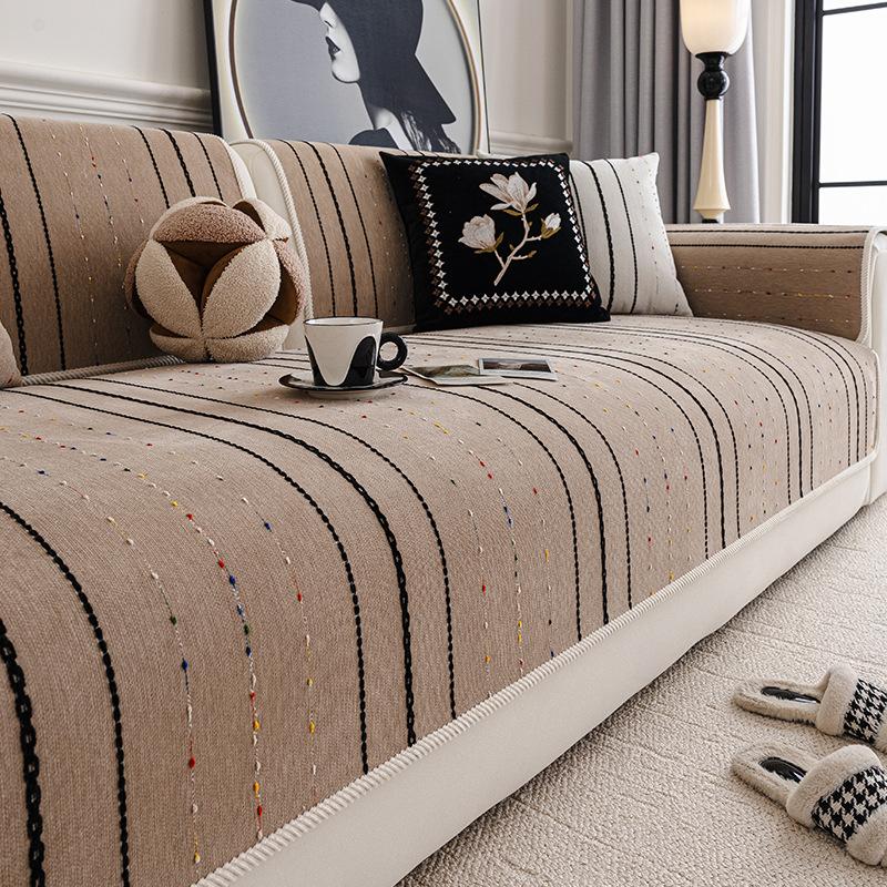 Chenille thickened sofa cushion all-season anti-slip anti-scratch cushion