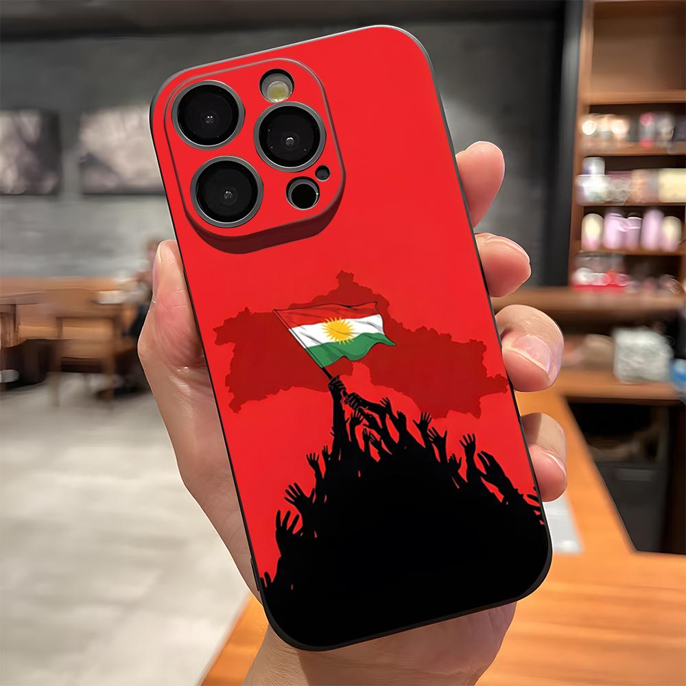 Kurdistan Flag Phone Case For IPhone 17 Pro Max 15 Pro 16 14 Plus 12 13 Mini 11 Pro Shockproof Soft Cover