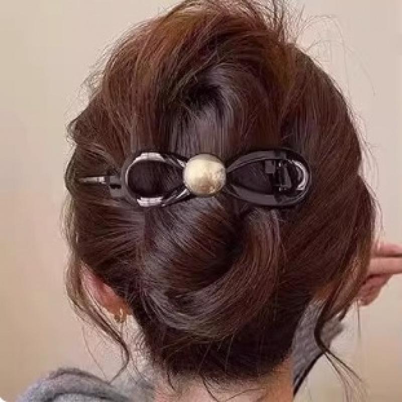 Elegant Cross-Border Hairpin: High-End Women s Claw  Duckbill Clip for Stylish Buns