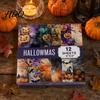 Dýně Duch Netopýr Papír 12 Listů Fialový Gotický Halloweenský Scrapbookový Papír Dvojitý