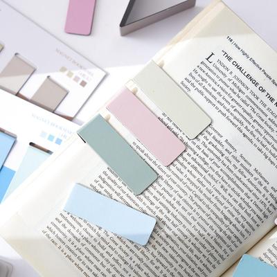 4er-Set magnetische Lesezeichen in Morandi-Farbe für Bücher, einfaches Blanko-Design, Seitenclips, Buchmarker, einzigartiges Lesegeschenk