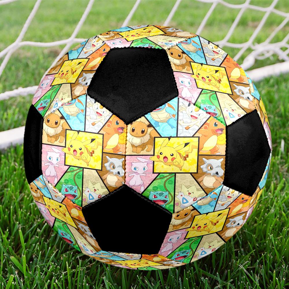 Pokemon Indoor Soccer Ball Colorful Machine Stitched PVC Size 5 Team Training Competition Ready Durable High-Bounce Cool Sports Gift
