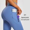 High Waist Equestrian Riding Breeches with Semi-Silicone Knee Pads and Zipper Pockets