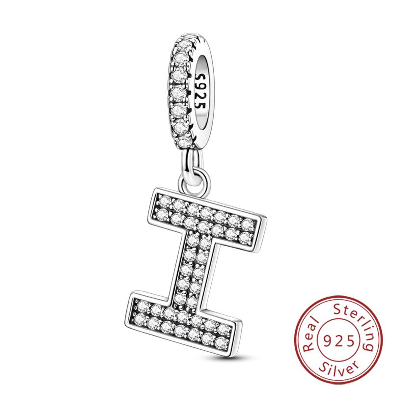 New Charms Beads Pendants Copper 26 Letters A-Z Alphabet Diy Name Beads Fit Original Bracelet Women Jewelry Making