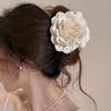 Flower Clip Rose Half-Tied Hairpin Women Headdress Big Flower Large Shark Claws