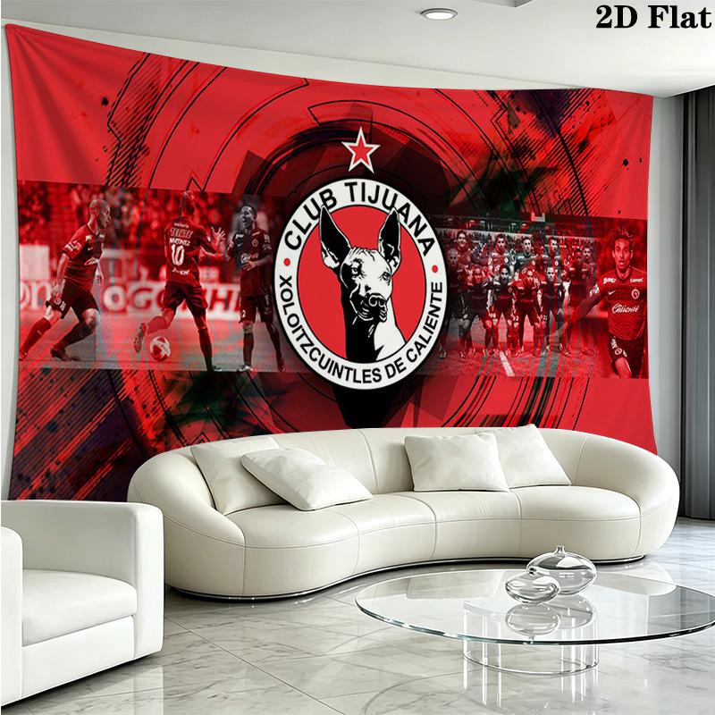 Club Tijuana Logo Wall Tapestry Aesthetic Wall Hanging Printed Fabric Blanket Decorative Tapestries for Bedroom Living Room Home Decor