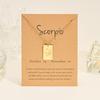 Zodiac Constellation Necklace For Women Men Titanium Steel Pendant Chain For Gift