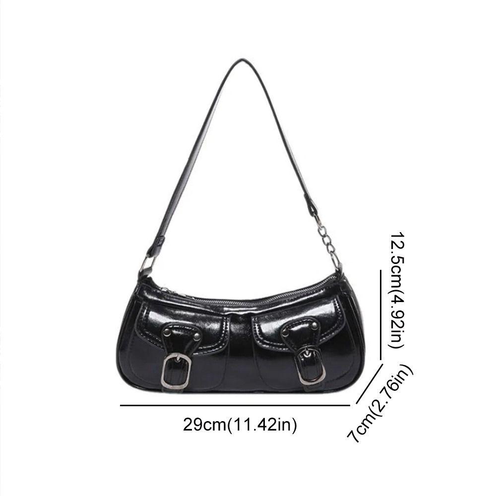 New Design Y2k Shoulder Bags Harajuku Spicy Girls Handbag Vintage Buckle Armpit Bag Women