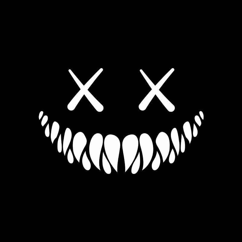 G017 20X13CM Demon Smiling Face Car Stickers Car Sticker Funny Auto Body Styling Decoration Window Sticker Vinyl Waterproof