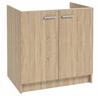 Sonoma Oak Kitchen Cabinet for Sink 80x50, Freestanding