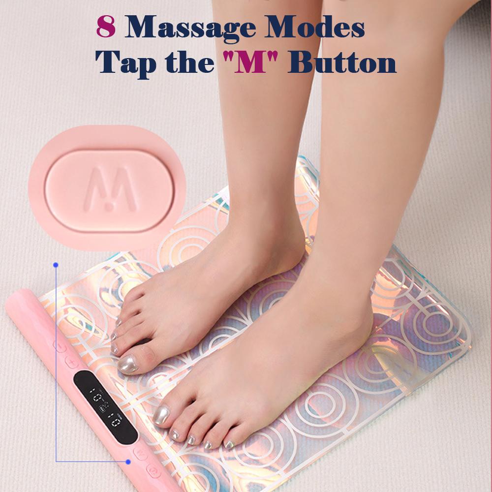 EMS Foot Massager Pad Microcurrents Foot Acupoint Massage for Muscle Stimulation Improve Blood Circulation Relief Fatigue