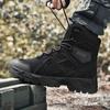 High-top Boots Men Thick-soled Breathable Shock-absorbing Outdoor Anti-slip Combat Boots Men Soft Durable Casual Hiking Shoe Men