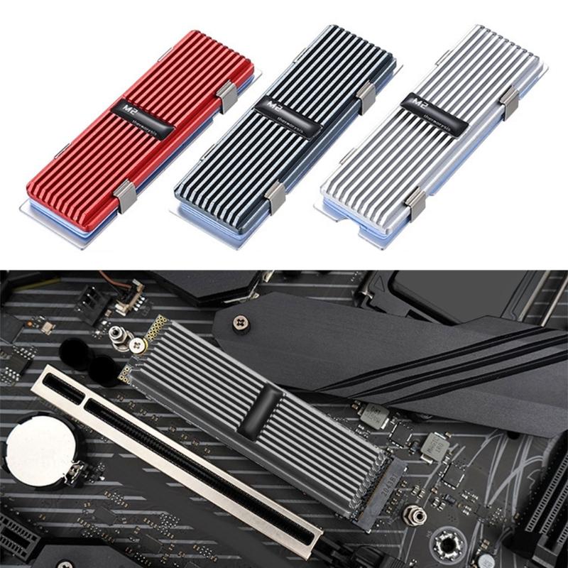 M.2 SSD Heatsink Thermal Pad Heatsink Aluminium Cooling with Silicone Thermal Pad Heatsink 2280 NVME CPU Cooling