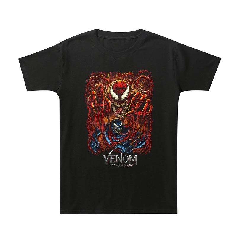 Marvel Venom 3 Short Sleeve T-Shirt for Boys Students Summer Loose Casual Half Sleeve Clothes Bottom Cotton Spider-Man Popular