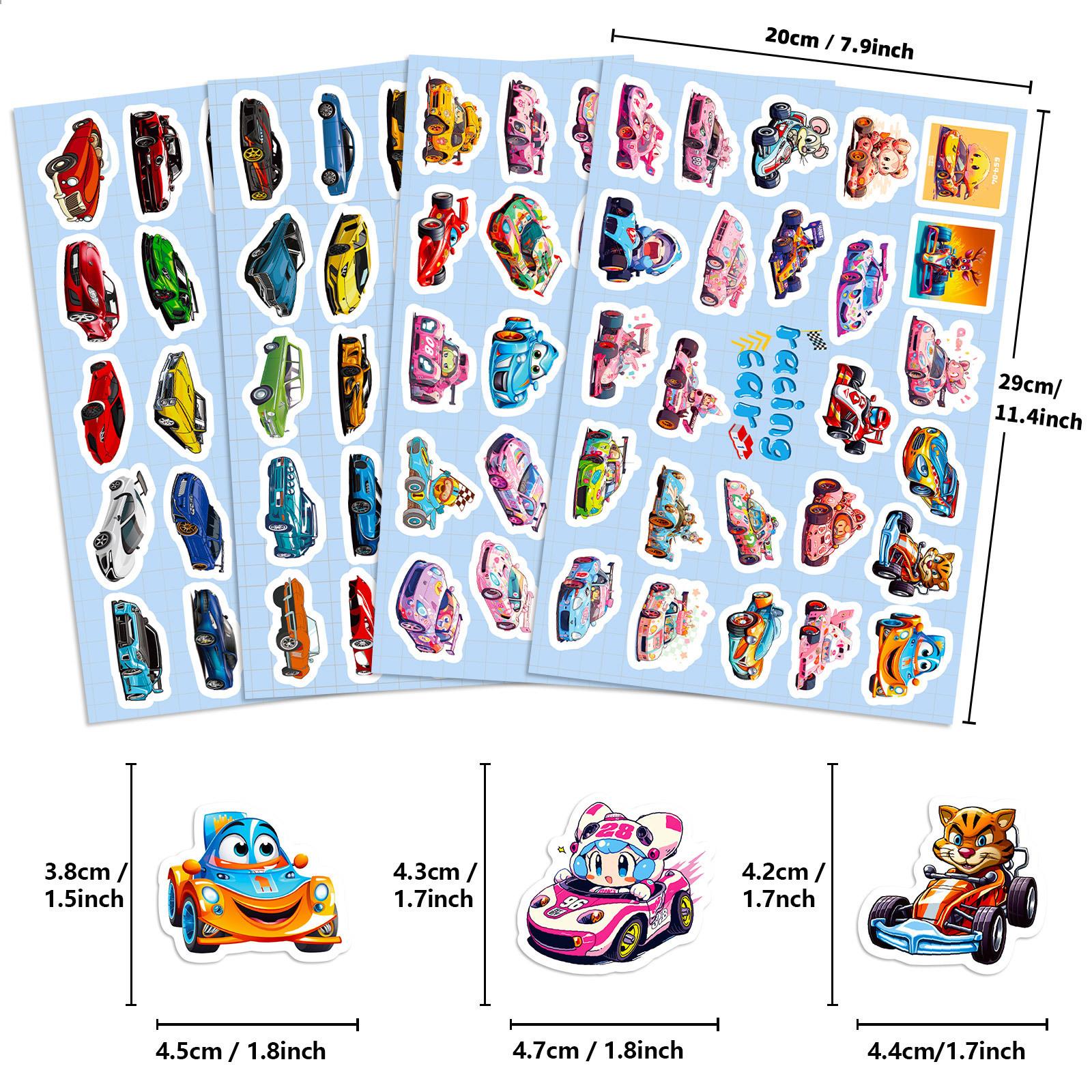 

100 Stickers Car Jdm Poster Sports Car Cool Trend Sticker Personalized Racing Coupe Sticker 4 Sheets/