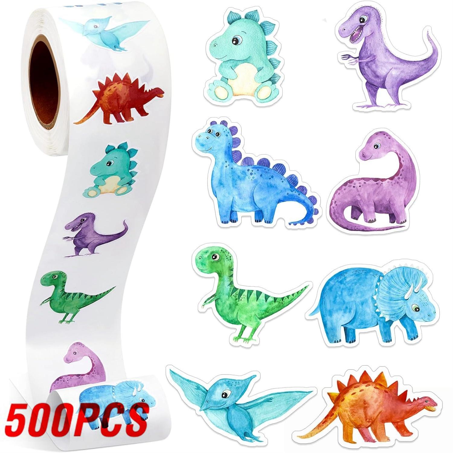 

100-500pcs Dinosaur Animal Anomaly Shaped Sticker Decoration Gift Box Sticker Label Reward Stationery Sticker