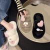 Women Cotton Slippers Autumn Winter New Fashion Outdoor Non Slip One Word Slippers Lightweight Comfortable Soft Sole Plush Shoes