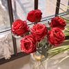 Artificial Rose Flower for Flower Arrangement Realistic Faux Silk Long Stem Rose Bouquet for Wedding Centerpiece Home Party Decor