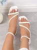 Summer One Line Sandals, High Heels, Women's Thin Heels, Open Toe, Versatile