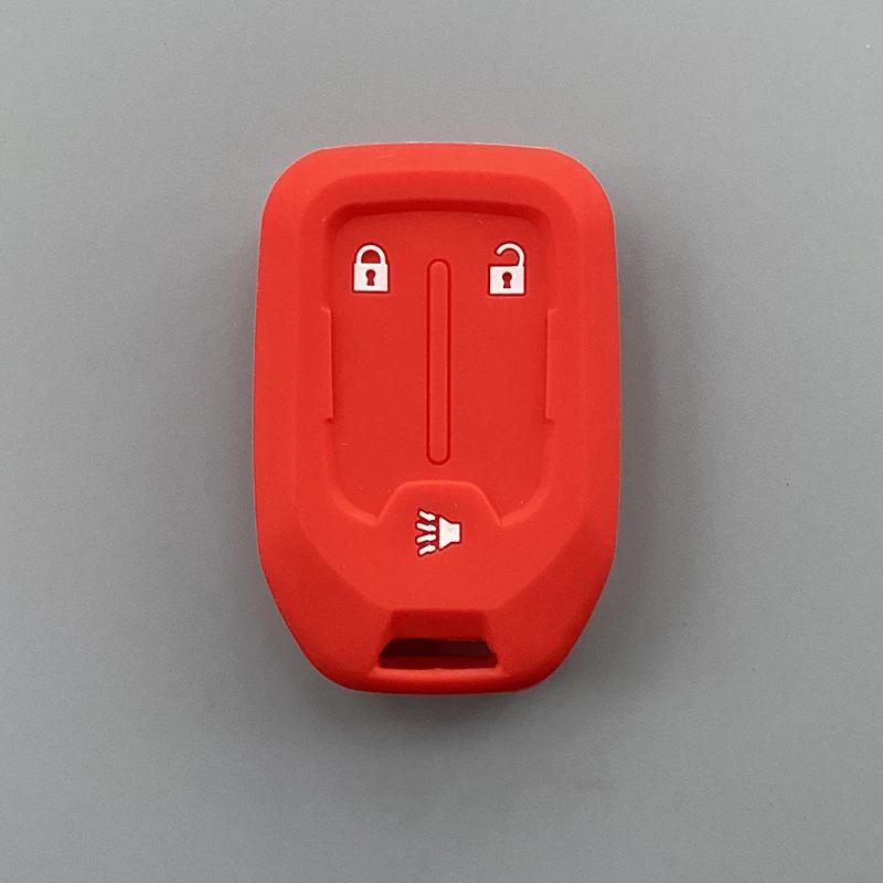 Silicone Car Key Cover Case Fob For Chevrolet Suburban Silverado GMC Terrain Yukon Tahoe Sierra Smart Auto Accessories Key Ring
