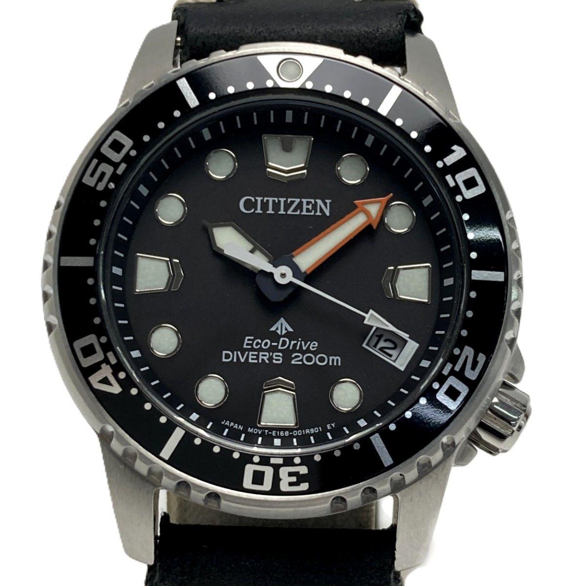 CITIZEN Citizen Eco Drive Diver 200m E168-0029-J01 Black Solar Ladies Watch Eco Drive