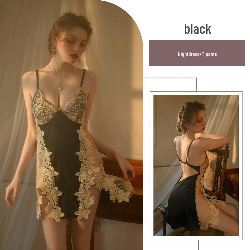 

Очаровательная ночная сорочка с кружевной отделкой пэчворк - Искушение и Очарование Size M