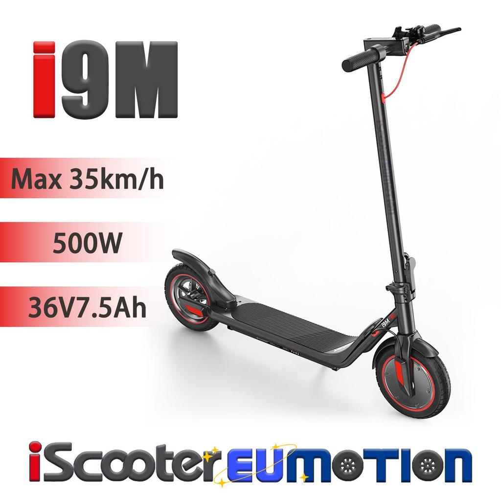 iScooter i9M Foldable Electric Scooter with APP Control, 500W, Top Speed 35km/h, Rear Disc Brake, 3 Gear Mode, Installable Seat, APP Control