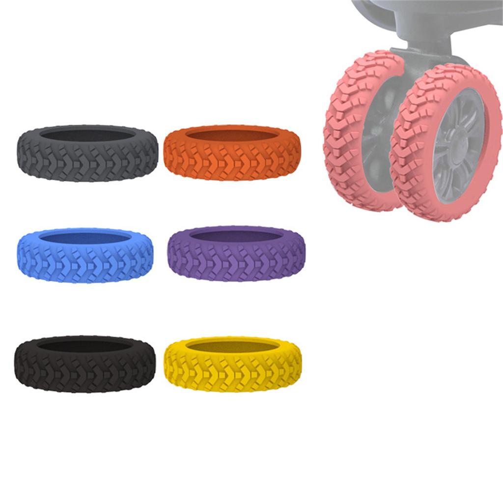 8PCS Silicone Luggage Wheel Protectors Protect Your Suitcase and Reduce Rolling Noise